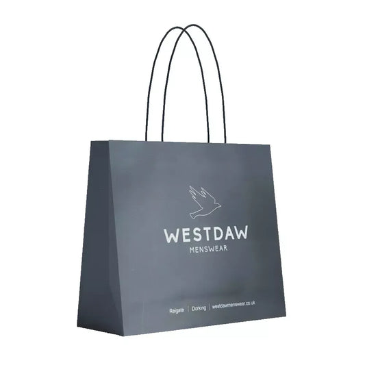 Westdaw Printed Rope handle paper bags 400mm x 100mm x 320mm