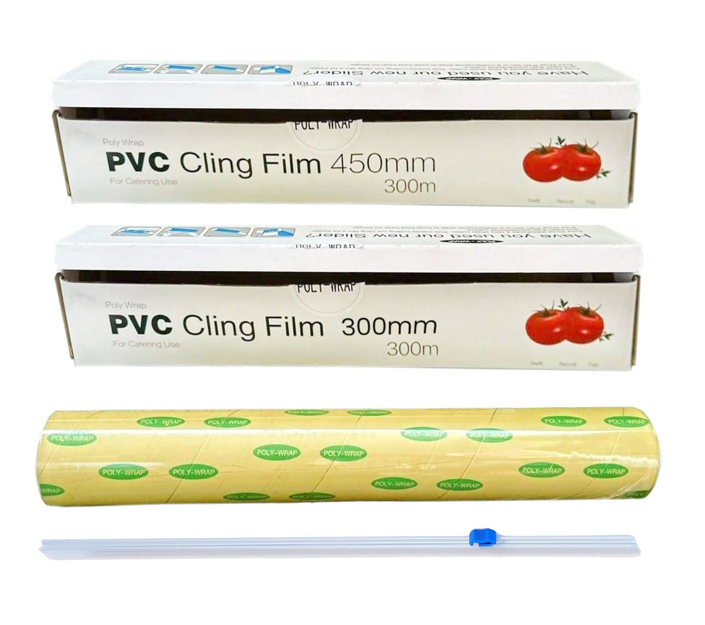 Catering Cling Film Clear Food Wrapping Roll for Protect Food Against Dust Moisture - 300mm / 450mm