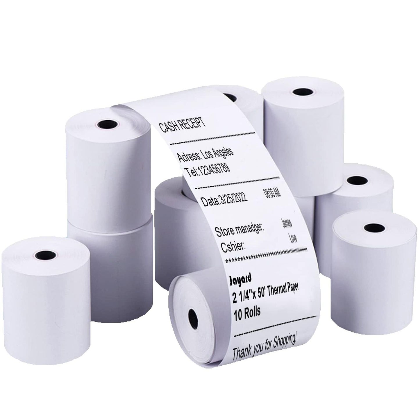Thermal Receipt Rolls Till Paper Roll for EPOS Printer Cash Register - 80 x 80cm