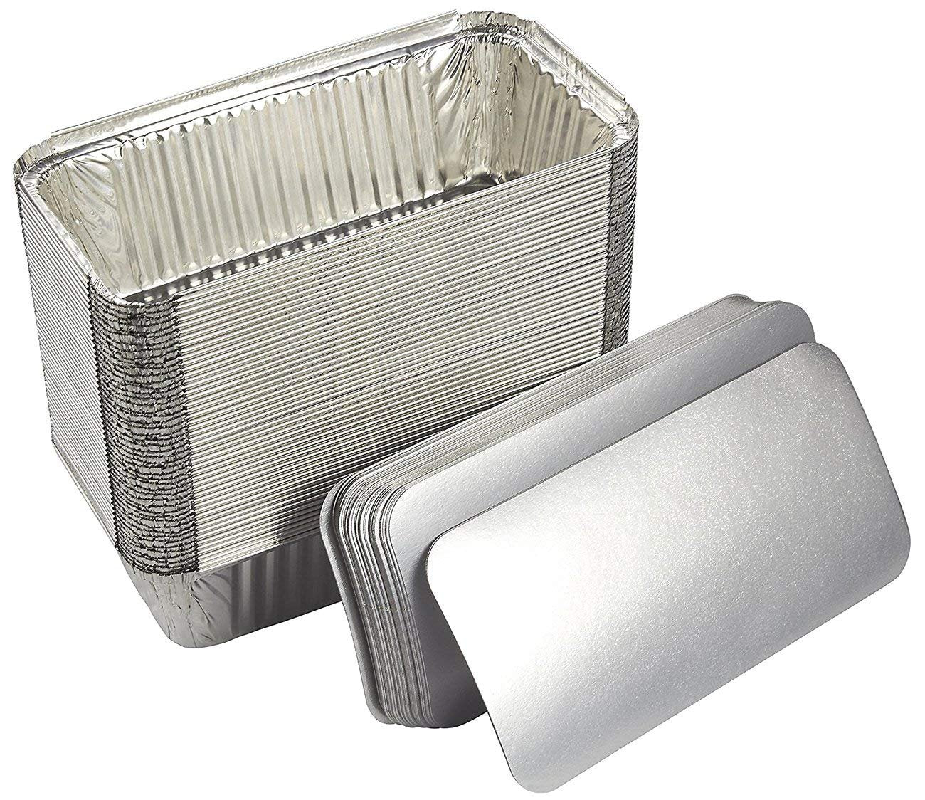 Aluminum Foil Containers with Lids Rectangular for Keep Food Hot & Fresh