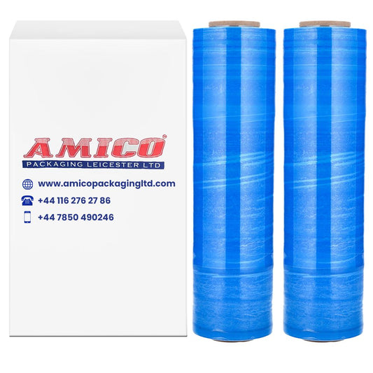 Blue Pallet Wrap Non-Extended Shrink Wrapping Film Stretch Cling Wrap - 400mm x 250m, 20mu