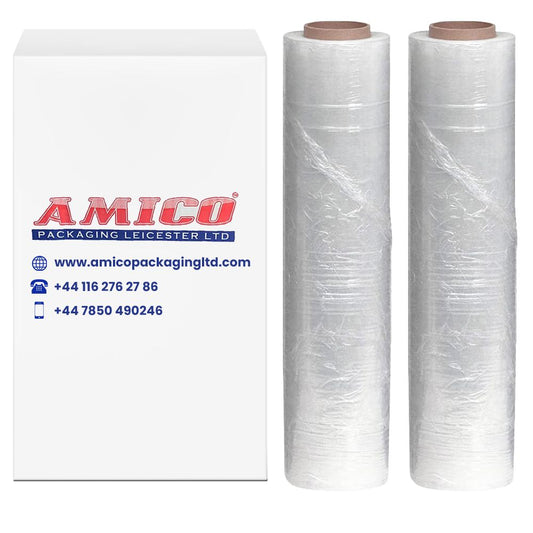 Clear Pallet Wrap Non-Extended Shrink Wrapping Film Stretch Cling Wrap - 400mm x 200m, 25mu