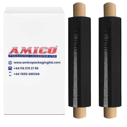 Pallet Wrap Extended Black Stretch Shrink Wrapping Film - 400mm x 250m, 20mu