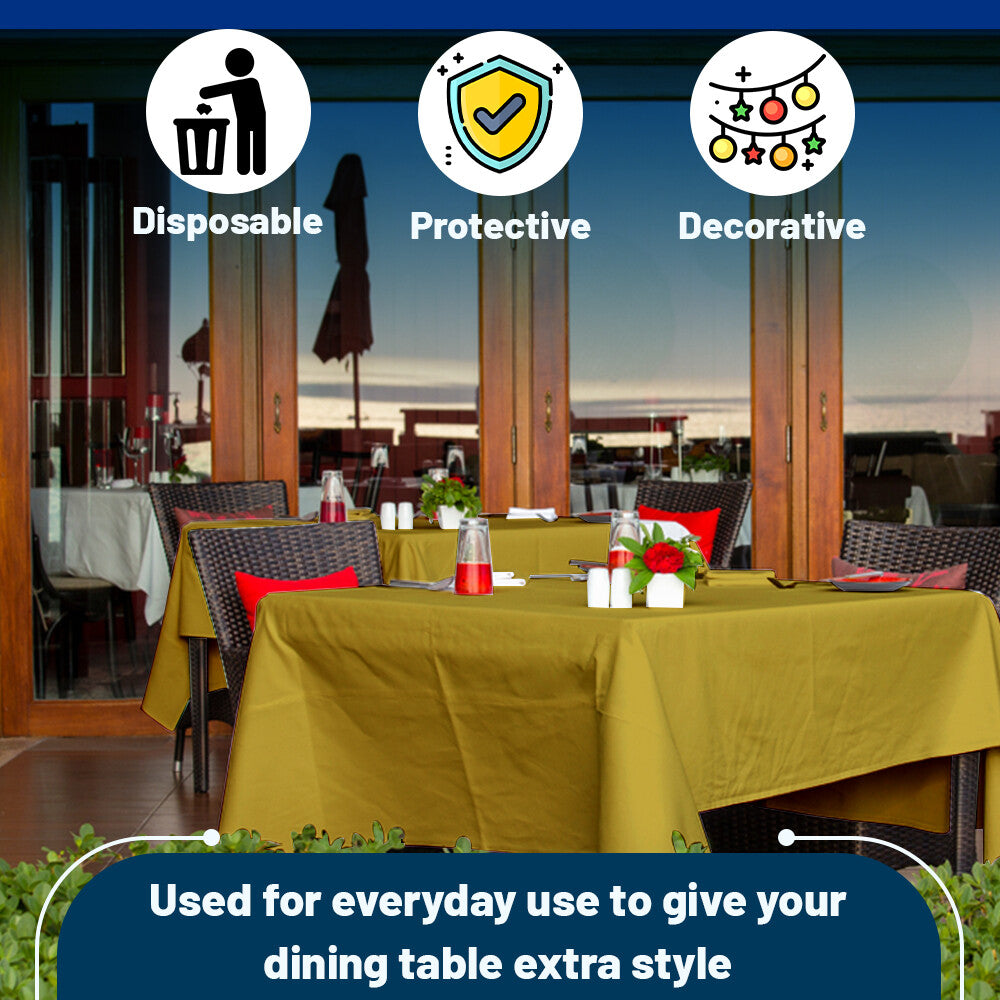 Paper Banquet Roll Disposable Table Cover Banqueting Roll Gold Silver 5m x 1.20m