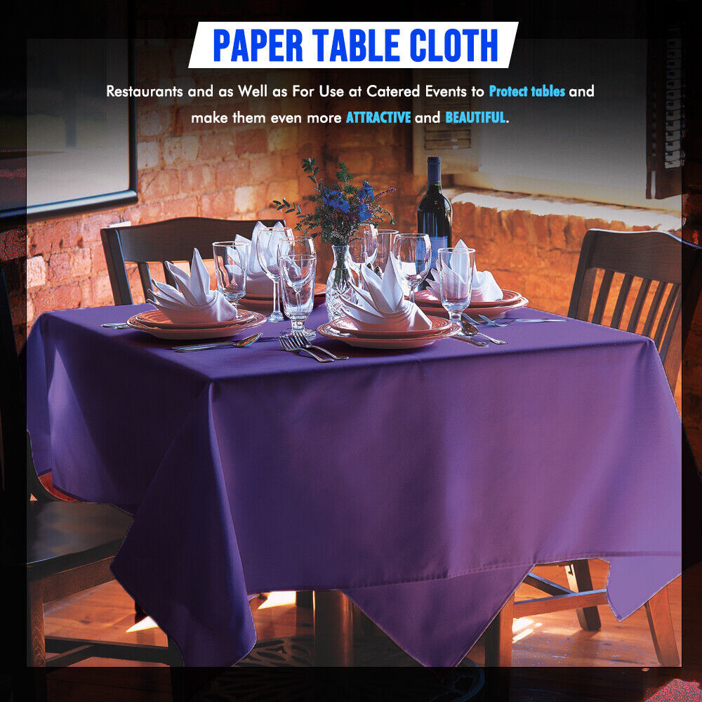 Disposable Paper Table Cover 90cm x 90cm for Parties Catering Weddings Camping