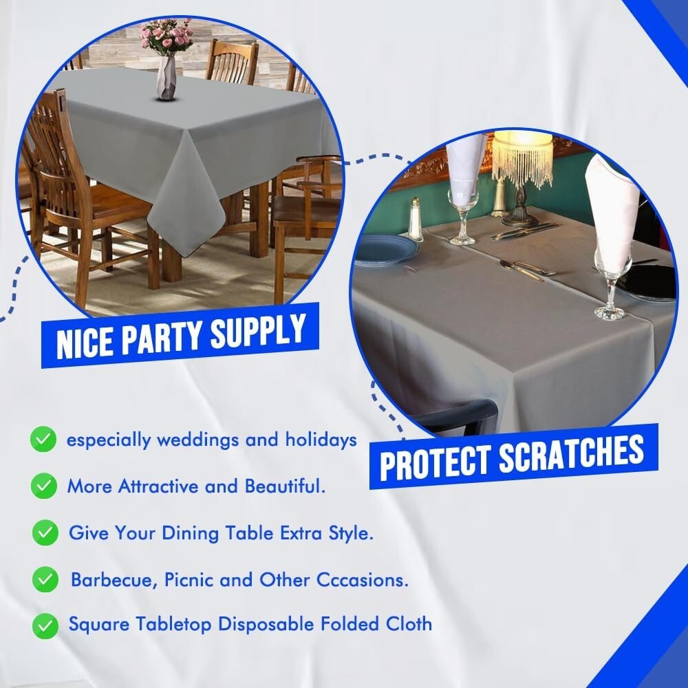 Disposable Paper Table Cover 90cm x 90cm for Parties Catering Weddings Camping