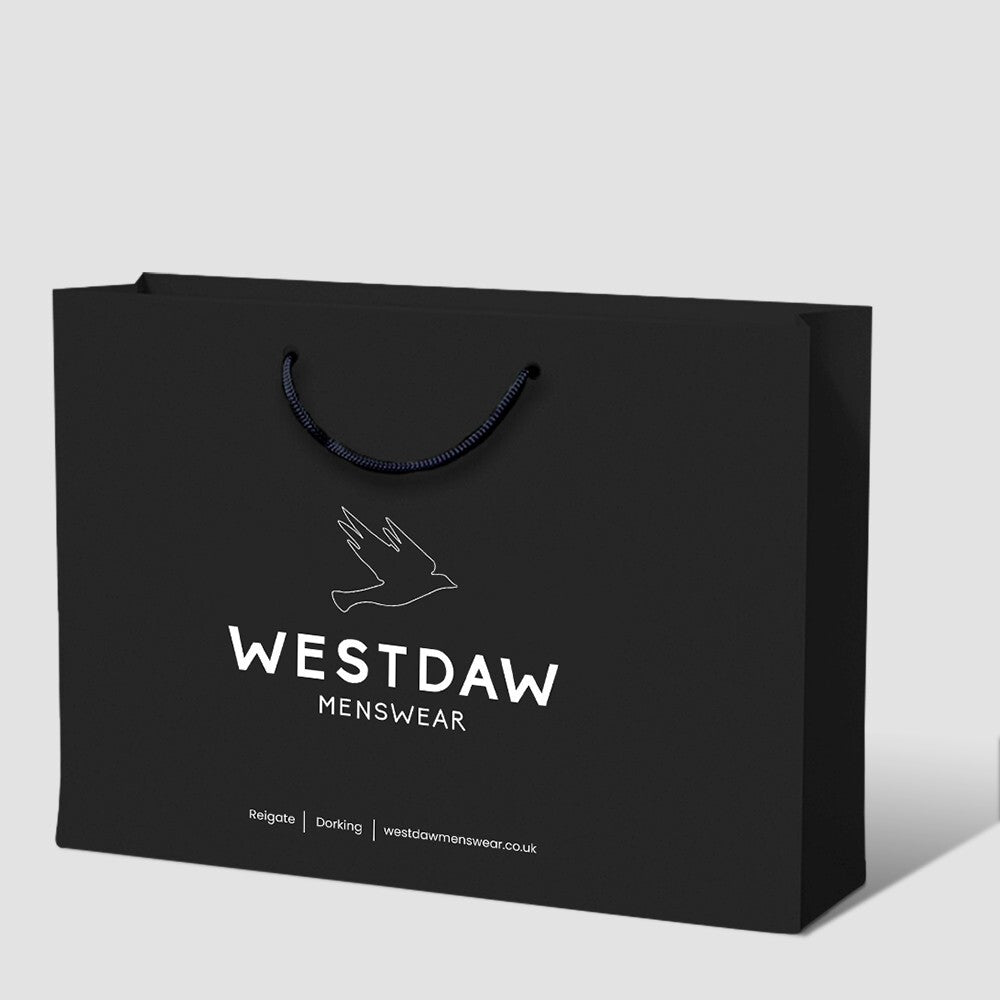 100 x Clothes Paper Bags with Rope Handles Westdaw Mens Wear 40cm x 32cm x 10cm