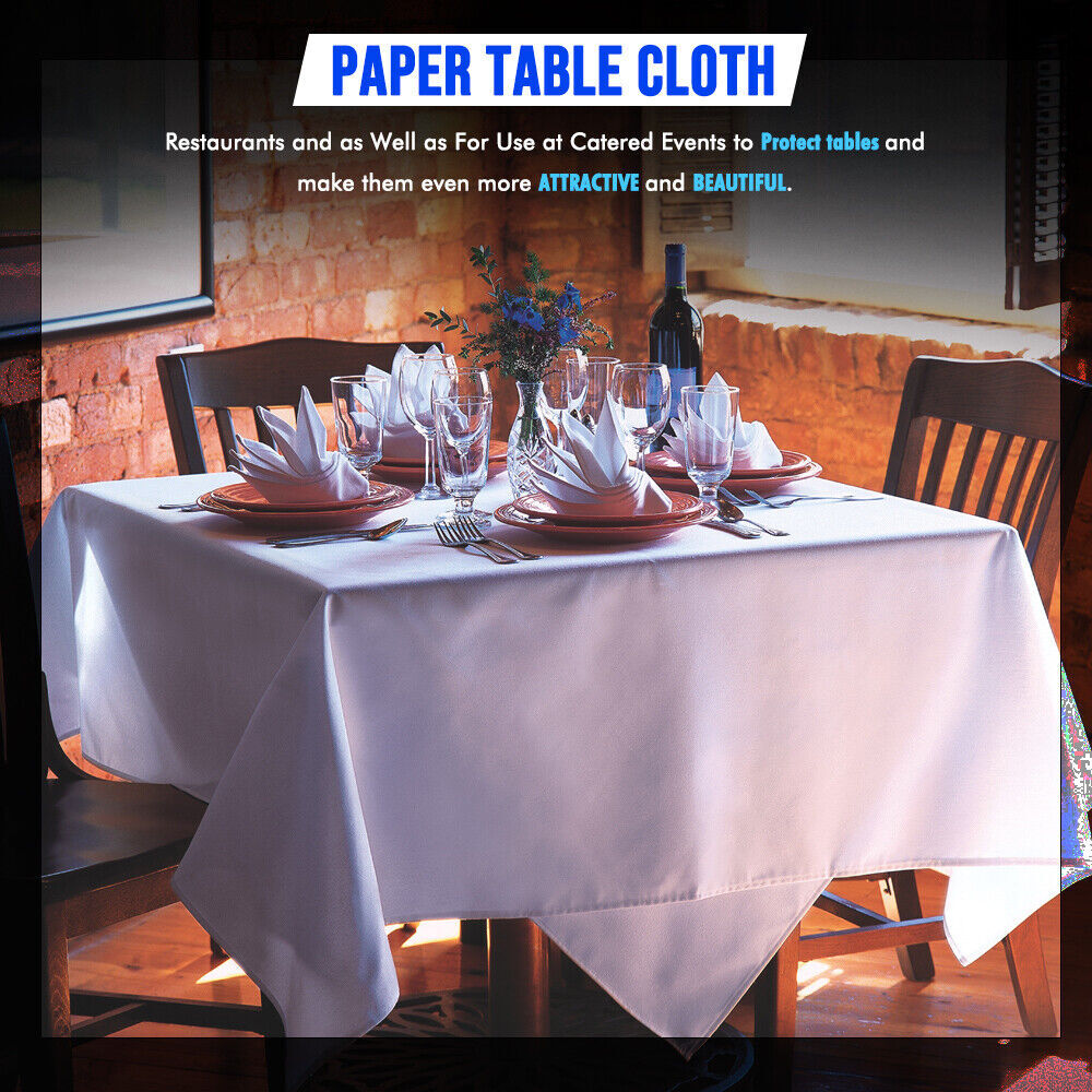 Disposable Paper Table Cover 90cm x 90cm for Parties Catering Weddings Camping