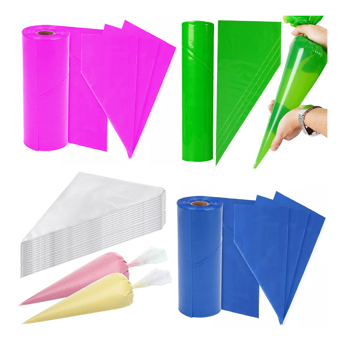 100 x Icing Piping Bags Non Sticky Disposable Cake Decoration Savoy Bag 21"