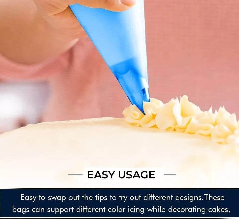 100 x Icing Piping Bags Non Sticky Disposable Cake Decoration Savoy Bag 21"