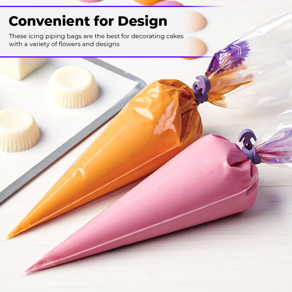 100 x Icing Piping Bags Non Sticky Disposable Cake Decoration Savoy Bag 21"