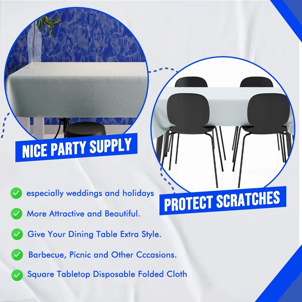 Disposable Paper Table Cover 90cm x 90cm for Parties Catering Weddings Camping