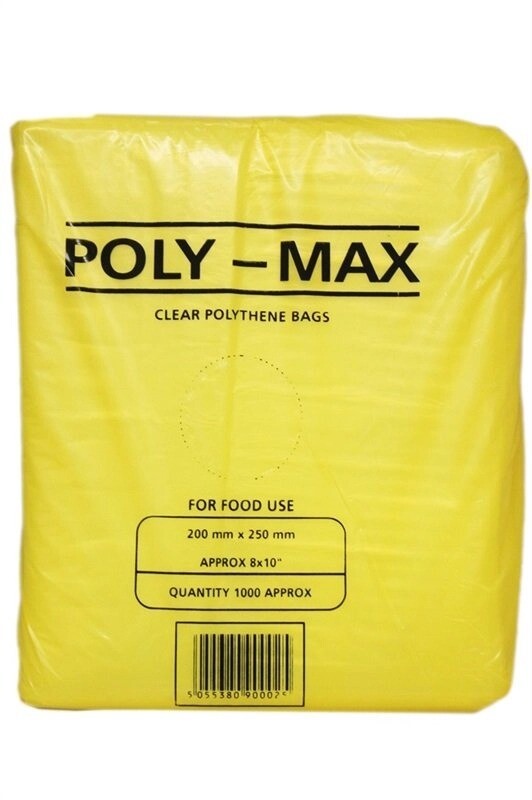Clear Poly Max Food Freezer Storage Bags for Fruit Vegetable 250G - All Sizes