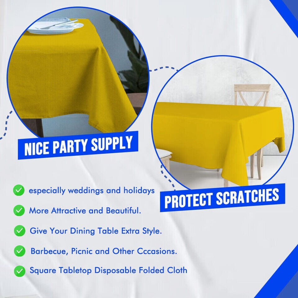 Disposable Paper Table Cover 90cm x 90cm for Parties Catering Weddings Camping