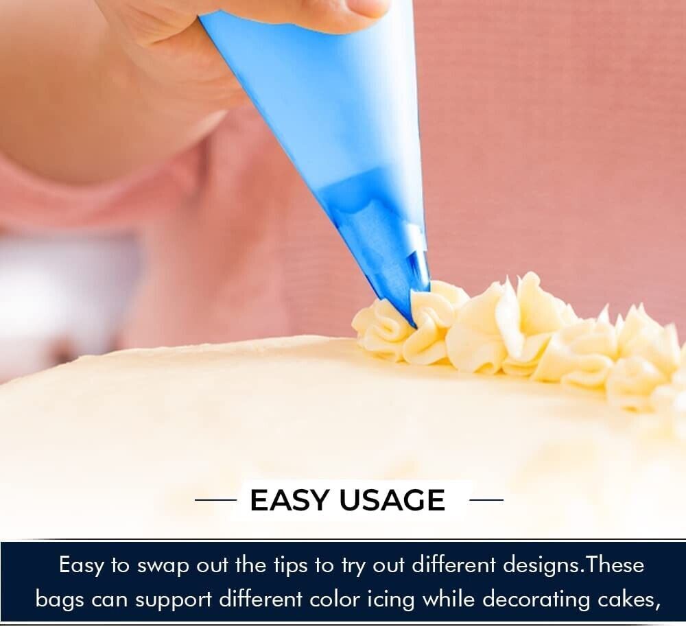 Icing Piping Bags Blue Sticky Disposable Cake Decoration Savoy Bag 21" (Large)