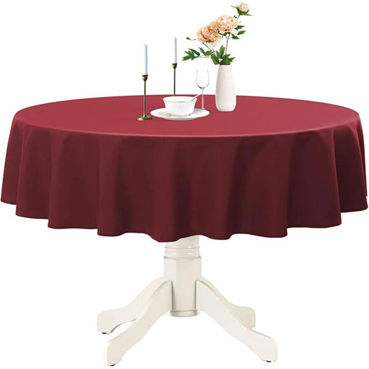 Plastic Table Cloths 84" (213cm) Burgundy Heavy Duty Plastic Table Covers