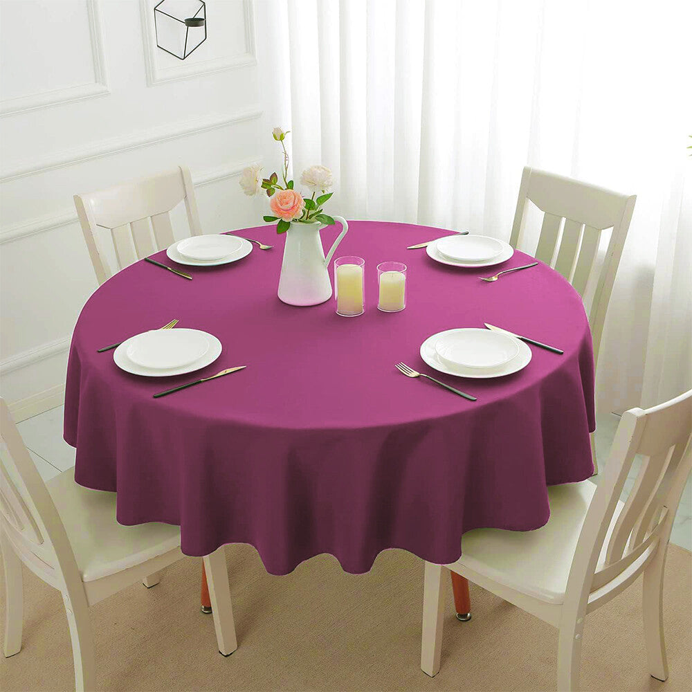Plastic Table Cloths 84" (213cm) Burgundy Heavy Duty Plastic Table Covers