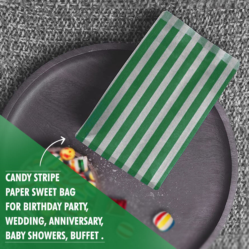 500 x Candy Paper Bags Striped Sweets Treats Parties Birthday Weddings 5" x 7"