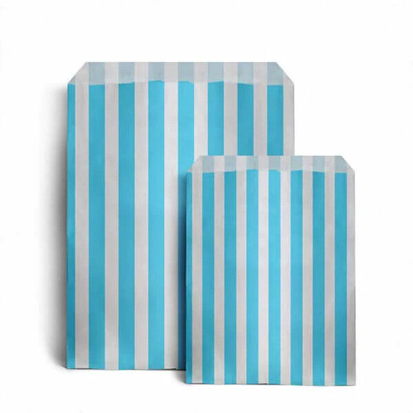 500 x Candy Paper Bags Striped Sweets Treats Parties Birthday Weddings 7" x 9"