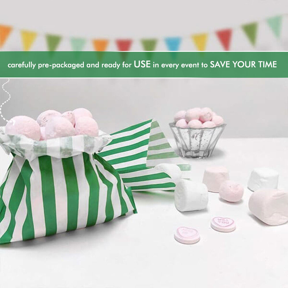 1000 x Candy Paper Bags Striped Sweets Treats Parties Birthday Wedding 5" x 7"