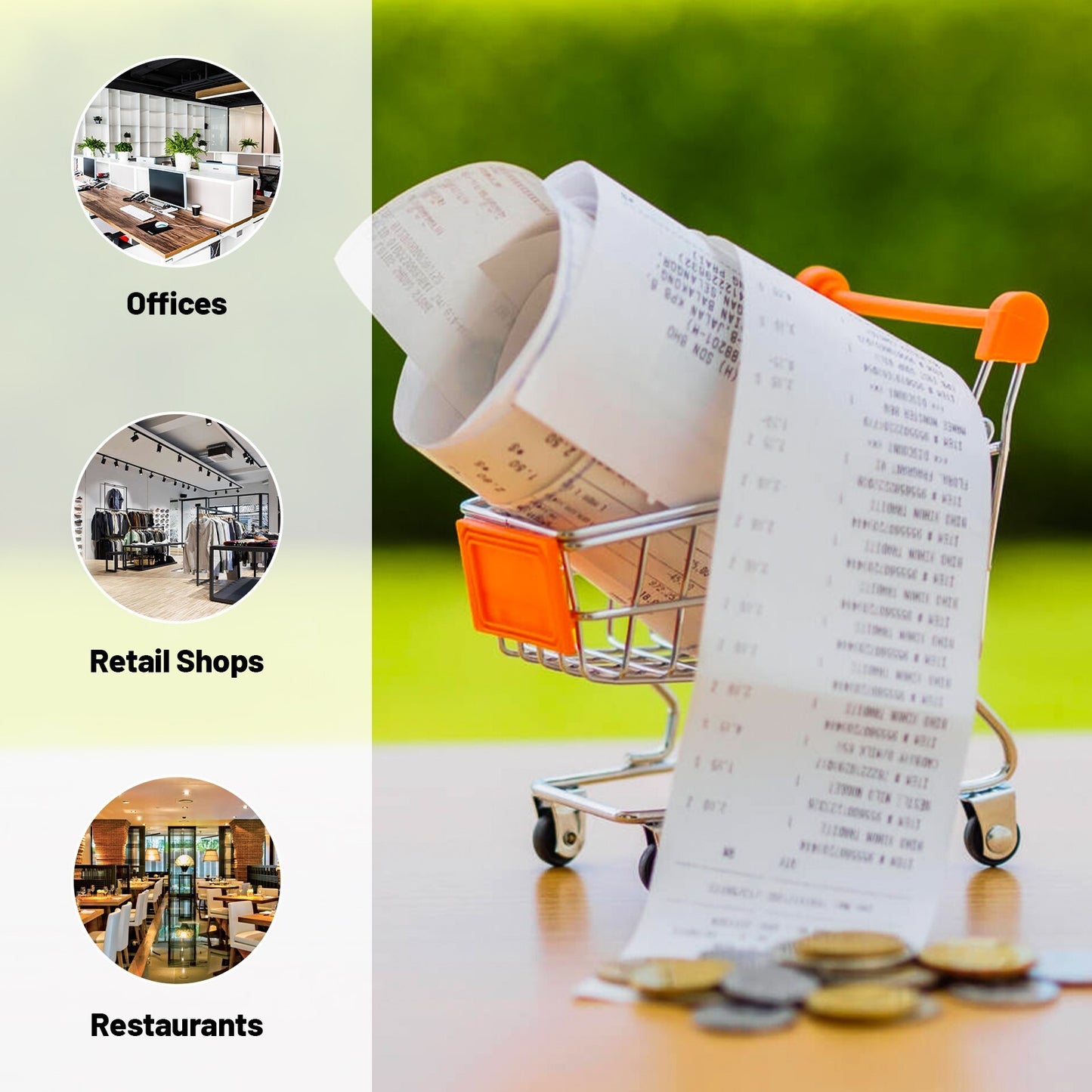 Thermal Till Rolls 80 x 80mm Terminal Cash Register Machine Printer Paper