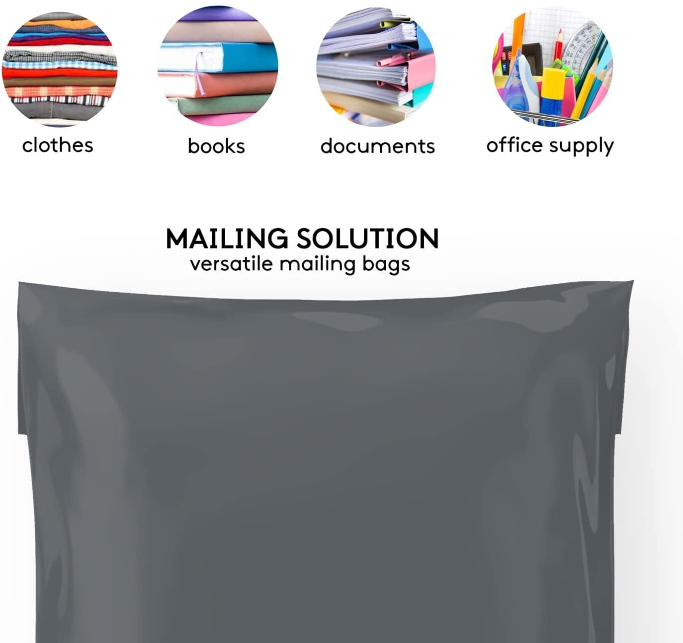 100 x Grey Mixed Size Mailing Bags 6 x 9, 9 x 12, 12 x 16, 14 x 21 (25pcs Each)