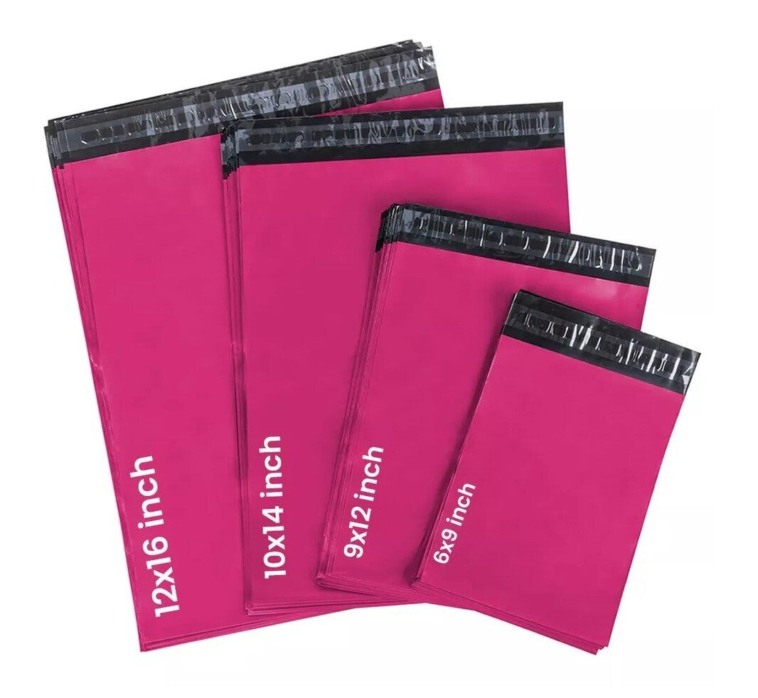 60 Pink Mixed Size Mailing Bag 6 x 9, 9 x 12, 10 x 14, 12 x 16 (Each Size 15pcs)