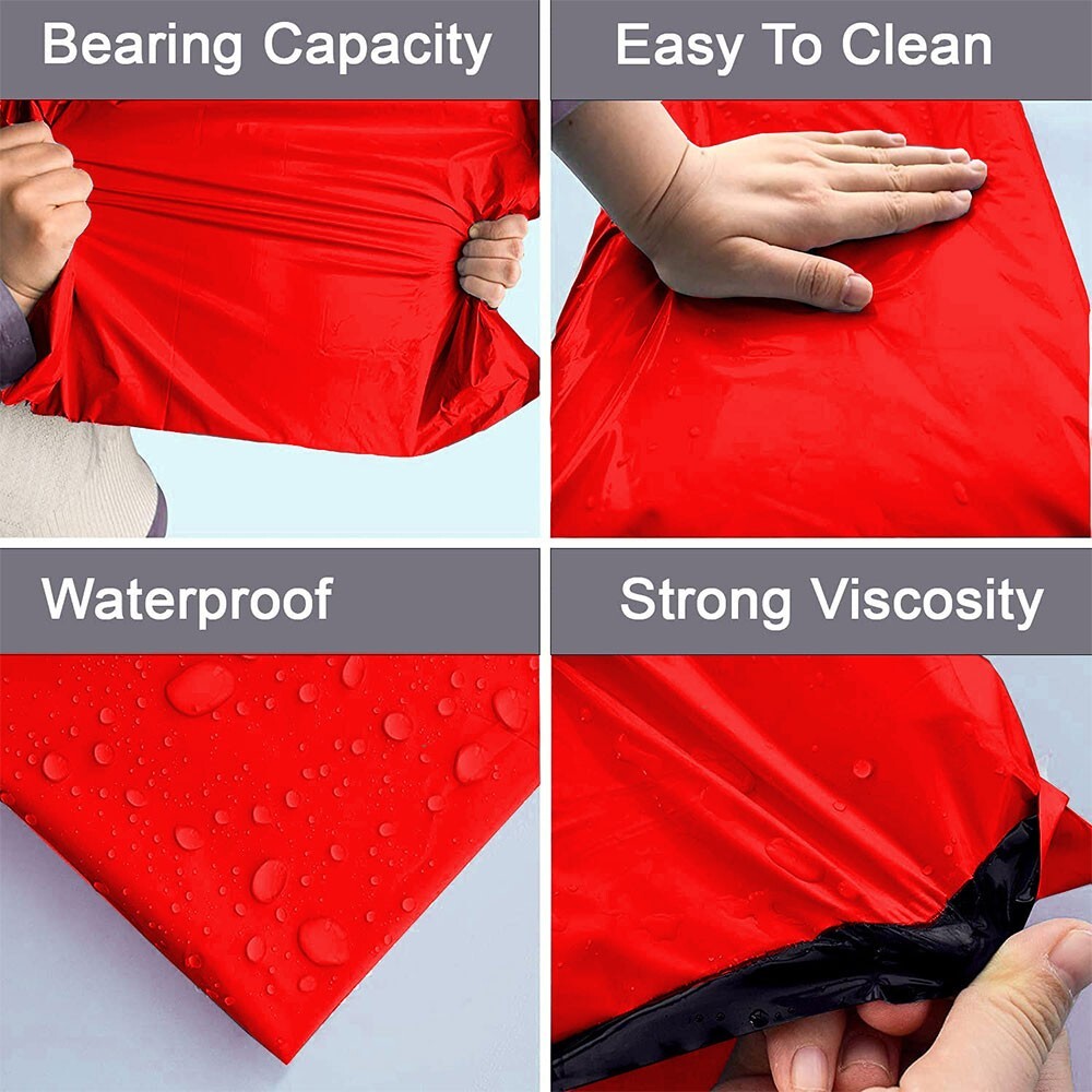 60 Red Mixed Size Mailing Bag 6 x 9, 9 x 12, 10 x 14, 12 x 16 (Each Size 15pcs)