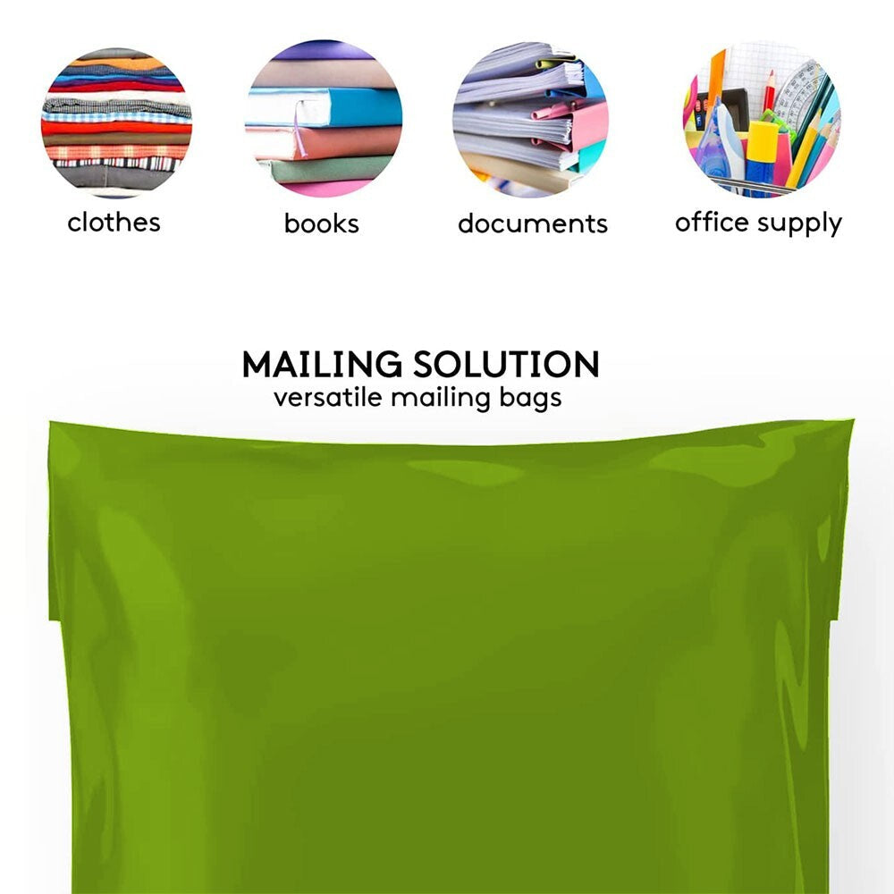 60 x Green Mixed Size Mailing Bag 9 x 12, 10 x 14, 12 x 16, 13 x 19 (15pcs Each)