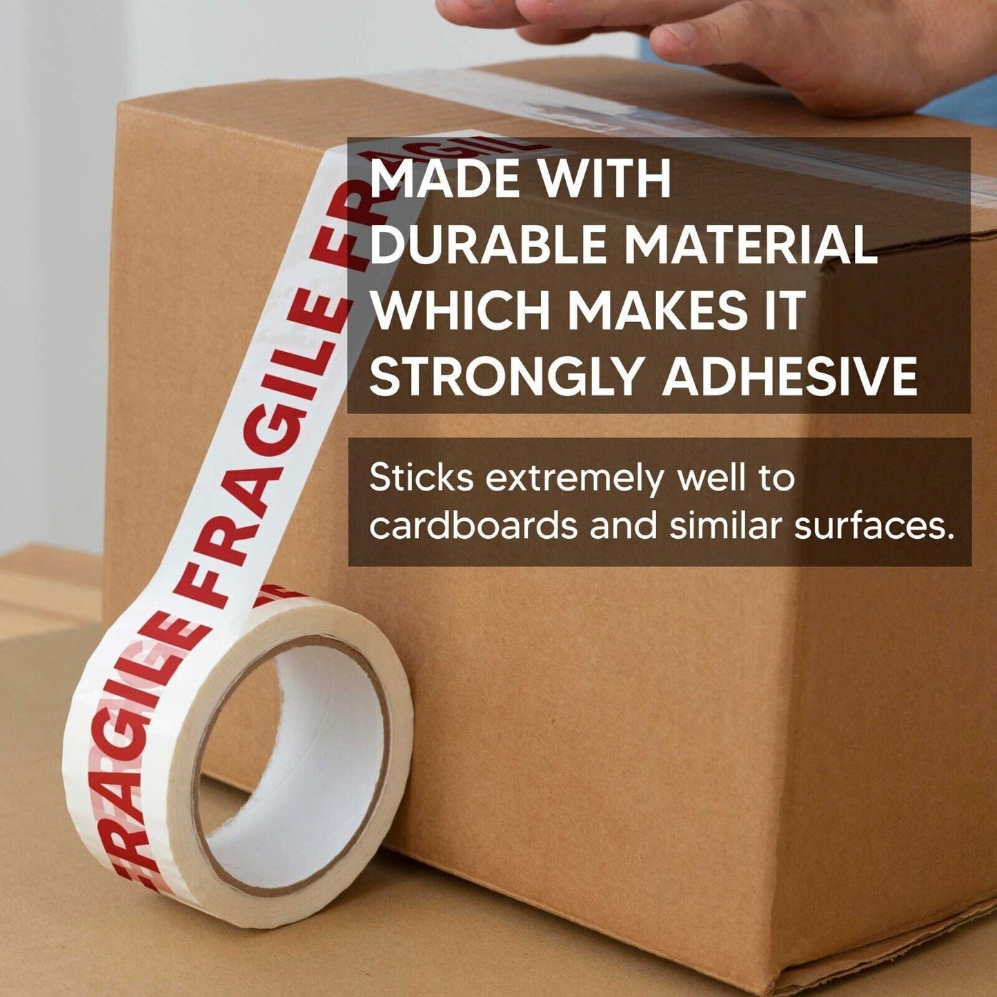 Parcel Packaging Tape 48mm x 66m Clear Fragile Brown Cartoon Sealing Tape