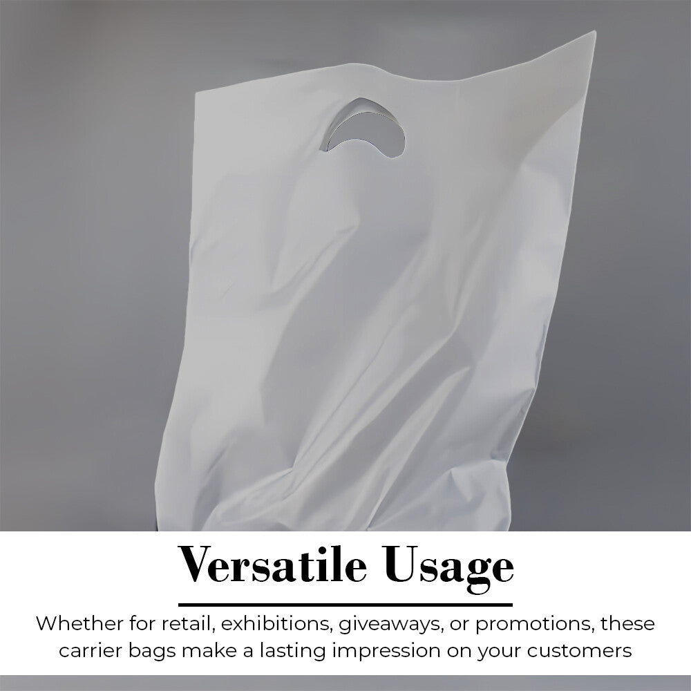 Plastic Patch Handle Carrier Bags Strong Handle Takeaway Plastic Bag for Cloths