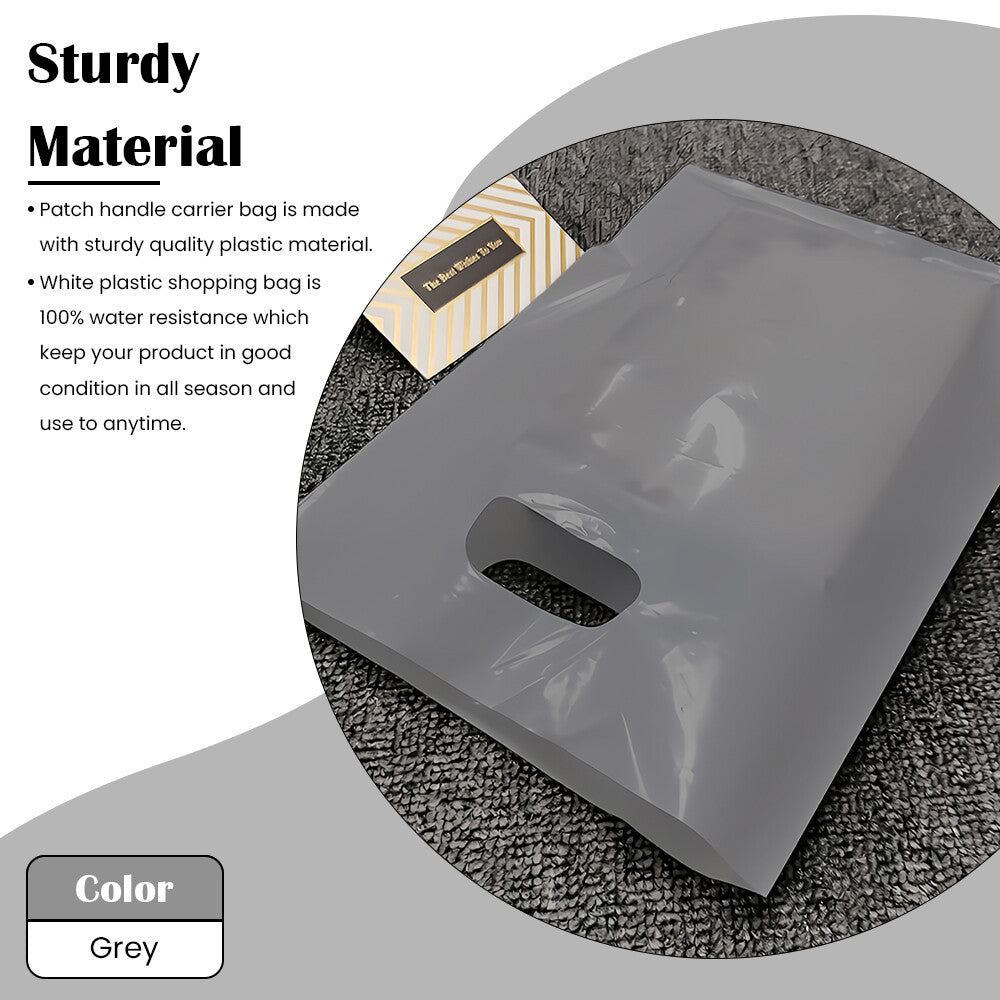 Plastic Patch Handle Carrier Bags Strong Handle Takeaway Plastic Bag for Cloths