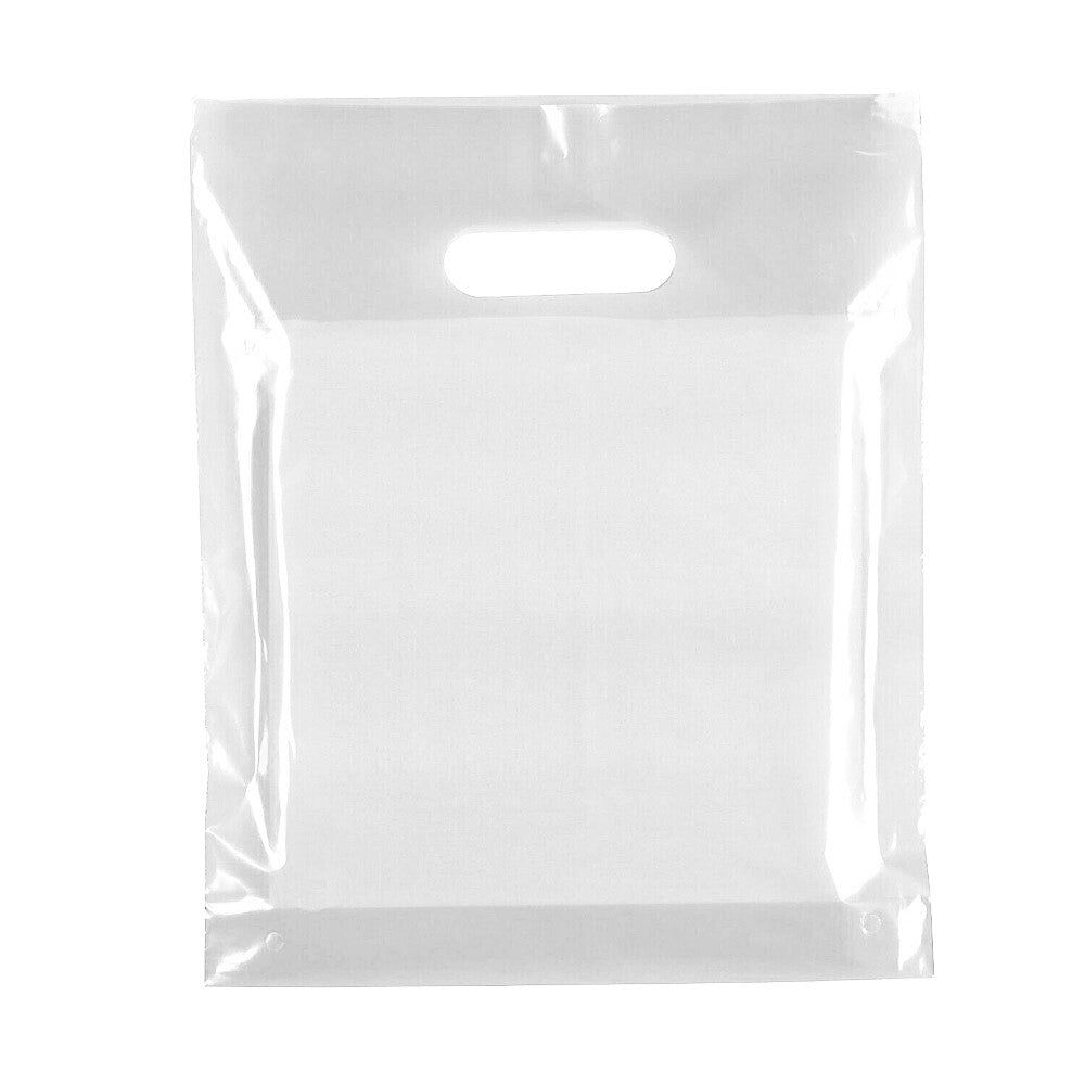 Plastic Patch Handle Carrier Bags Strong Handle Takeaway Plastic Bag for Cloths