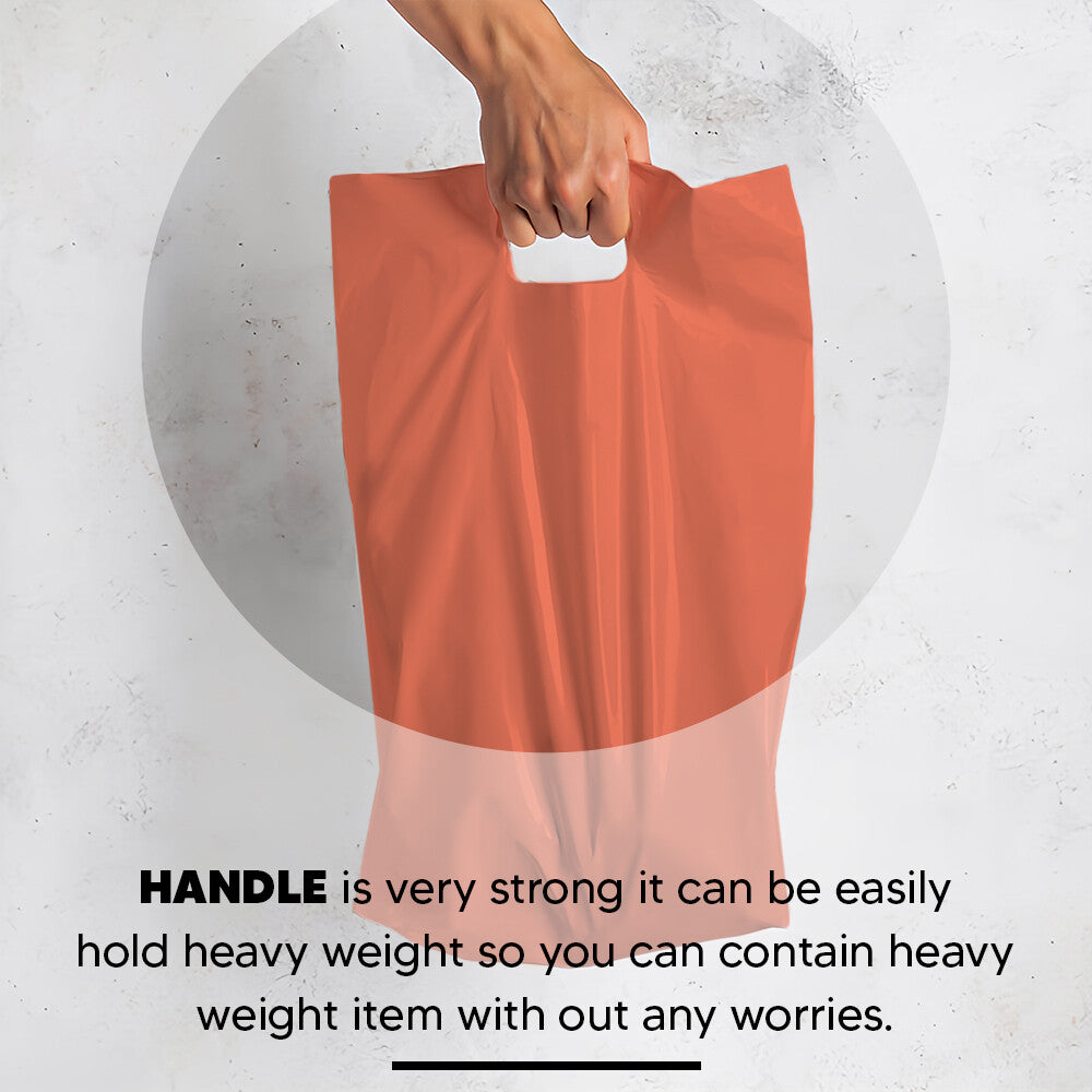 Plastic Patch Handle Carrier Bags Strong Handle Takeaway Plastic Bag for Cloths