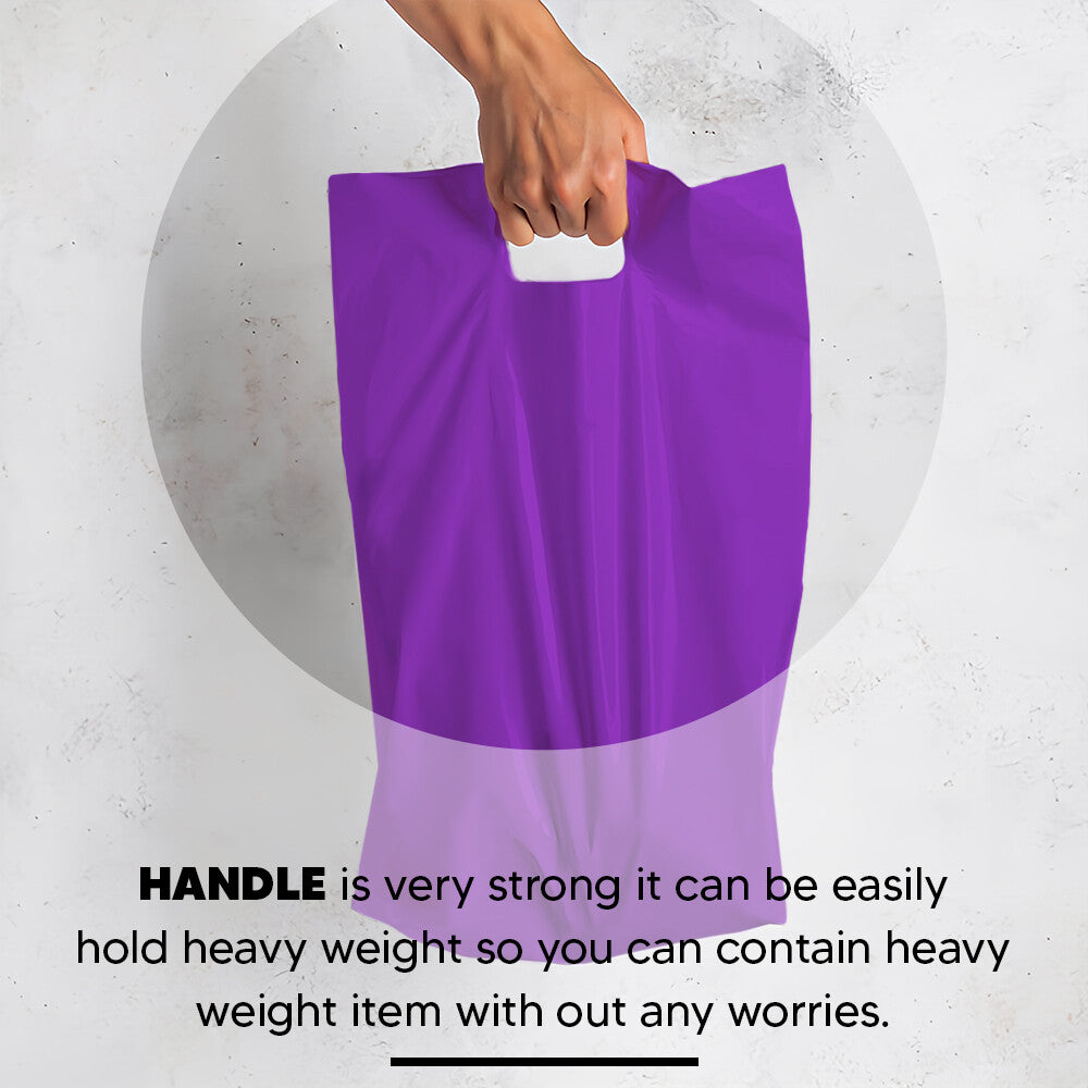 Plastic Patch Handle Carrier Bags Strong Handle Takeaway Plastic Bag for Cloths