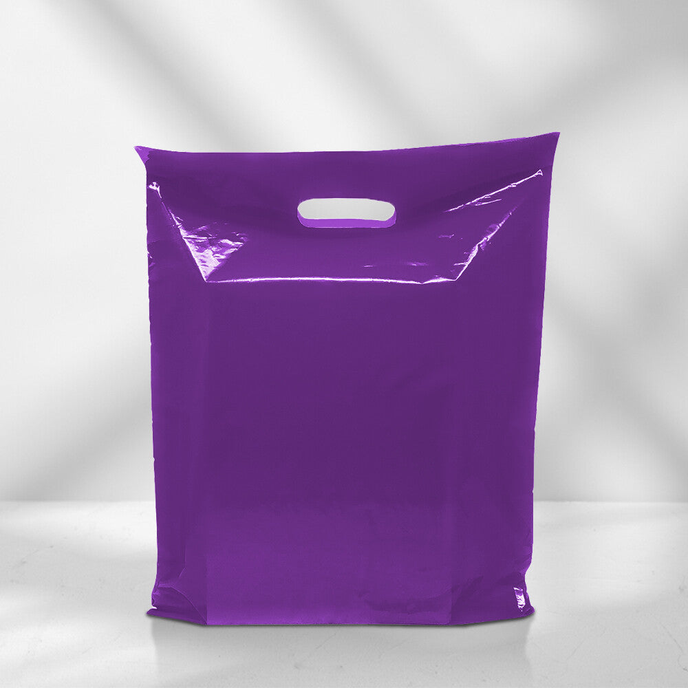 Plastic Patch Handle Carrier Bags Strong Handle Takeaway Plastic Bag for Cloths