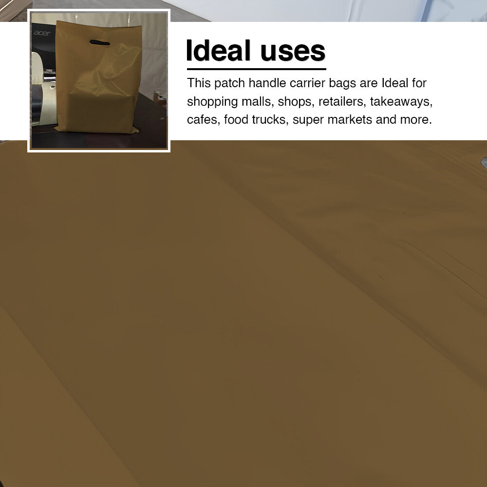 Plastic Patch Handle Carrier Bags Strong Handle Takeaway Plastic Bag for Cloths