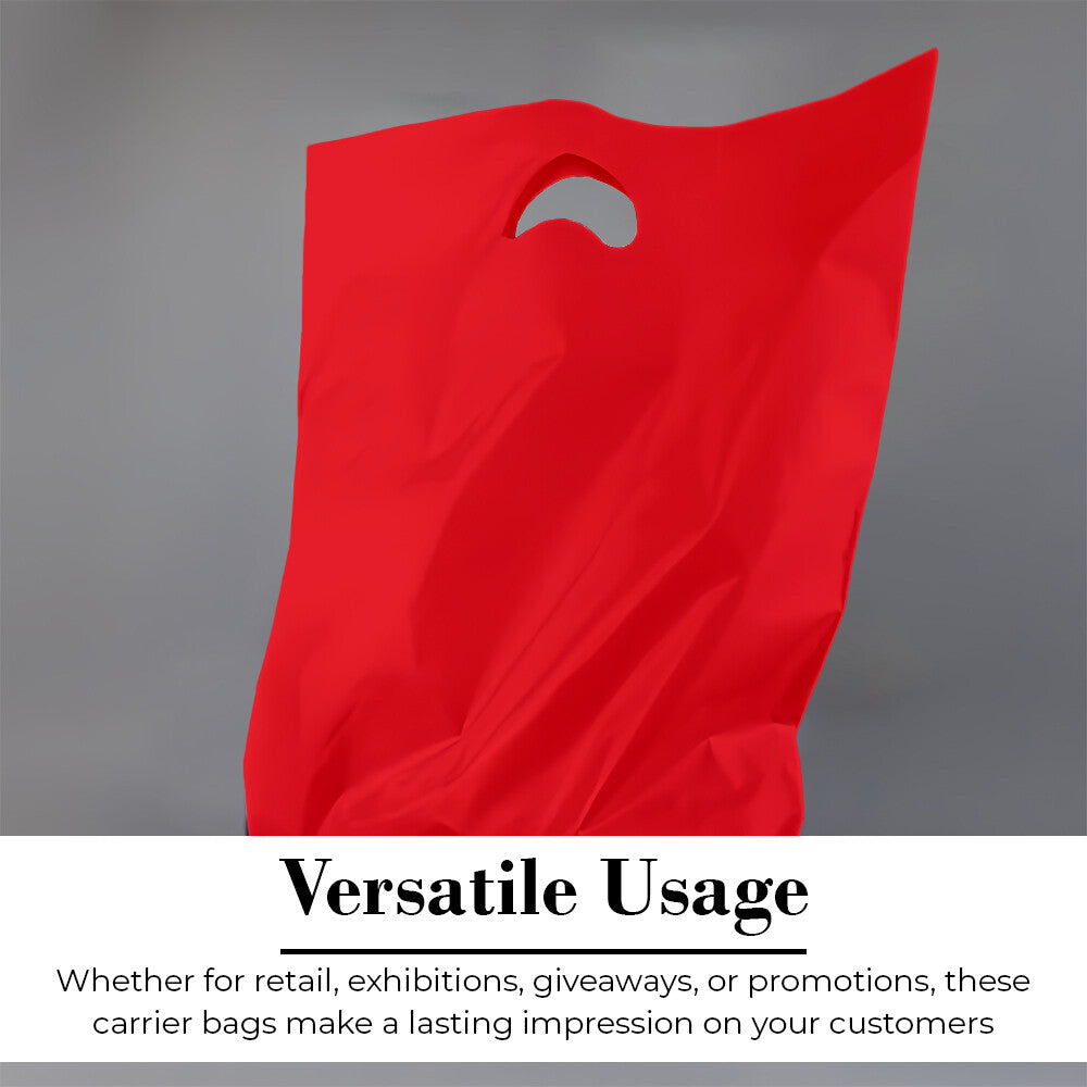 Plastic Patch Handle Carrier Bags Strong Handle Takeaway Plastic Bag for Cloths