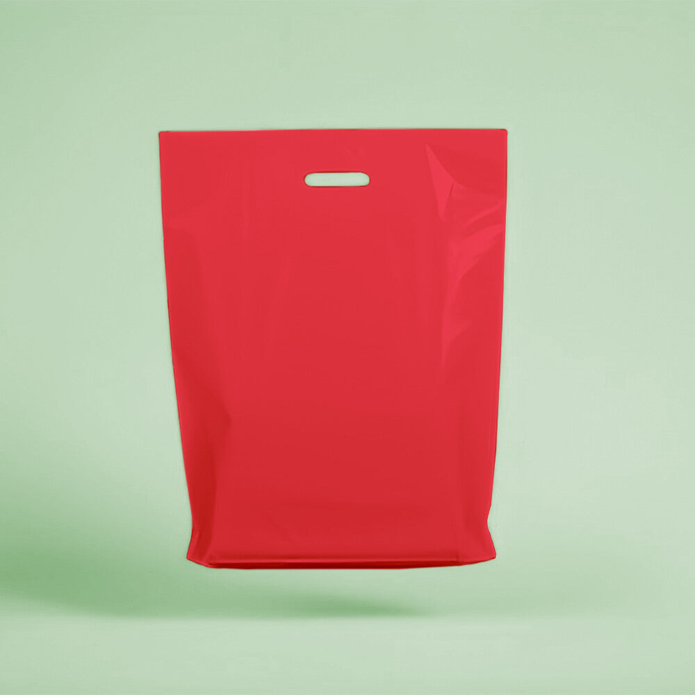 Plastic Patch Handle Carrier Bags Strong Handle Takeaway Plastic Bag for Cloths