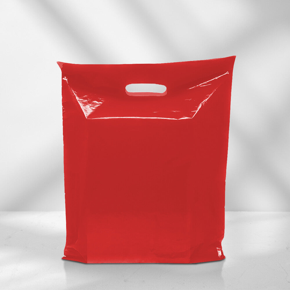 Plastic Patch Handle Carrier Bags Strong Handle Takeaway Plastic Bag for Cloths