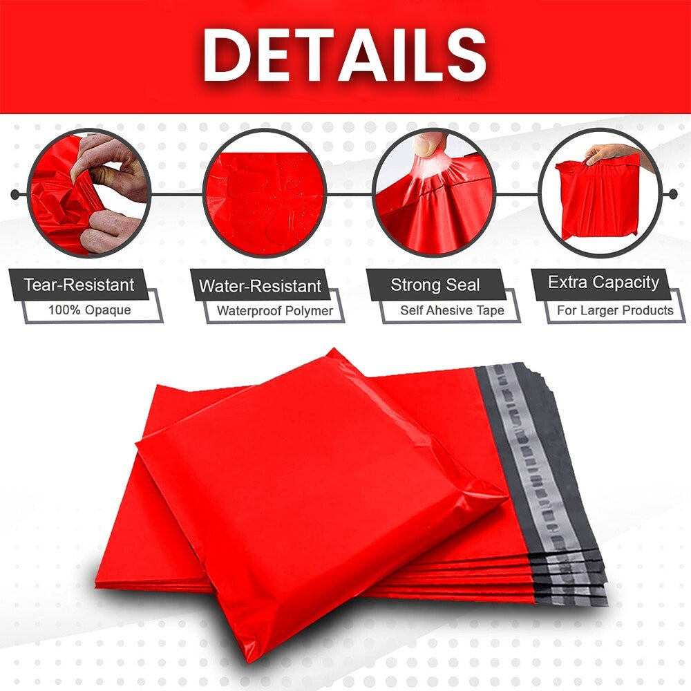 60 x Polythene Mixed Size Mailing Bag Self Seal Postage Postal (Each Size 15pcs)