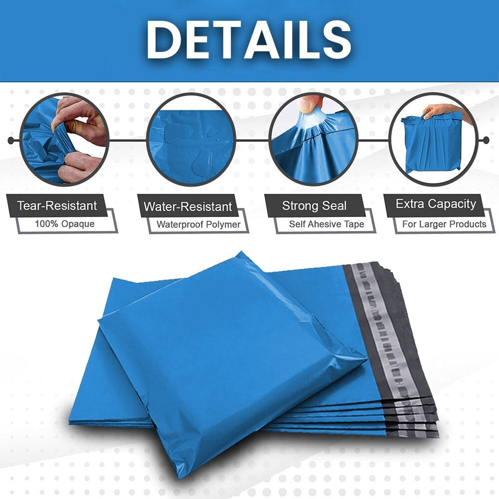 60 x Polythene Mixed Size Mailing Bag Self Seal Postage Postal (Each Size 15pcs)