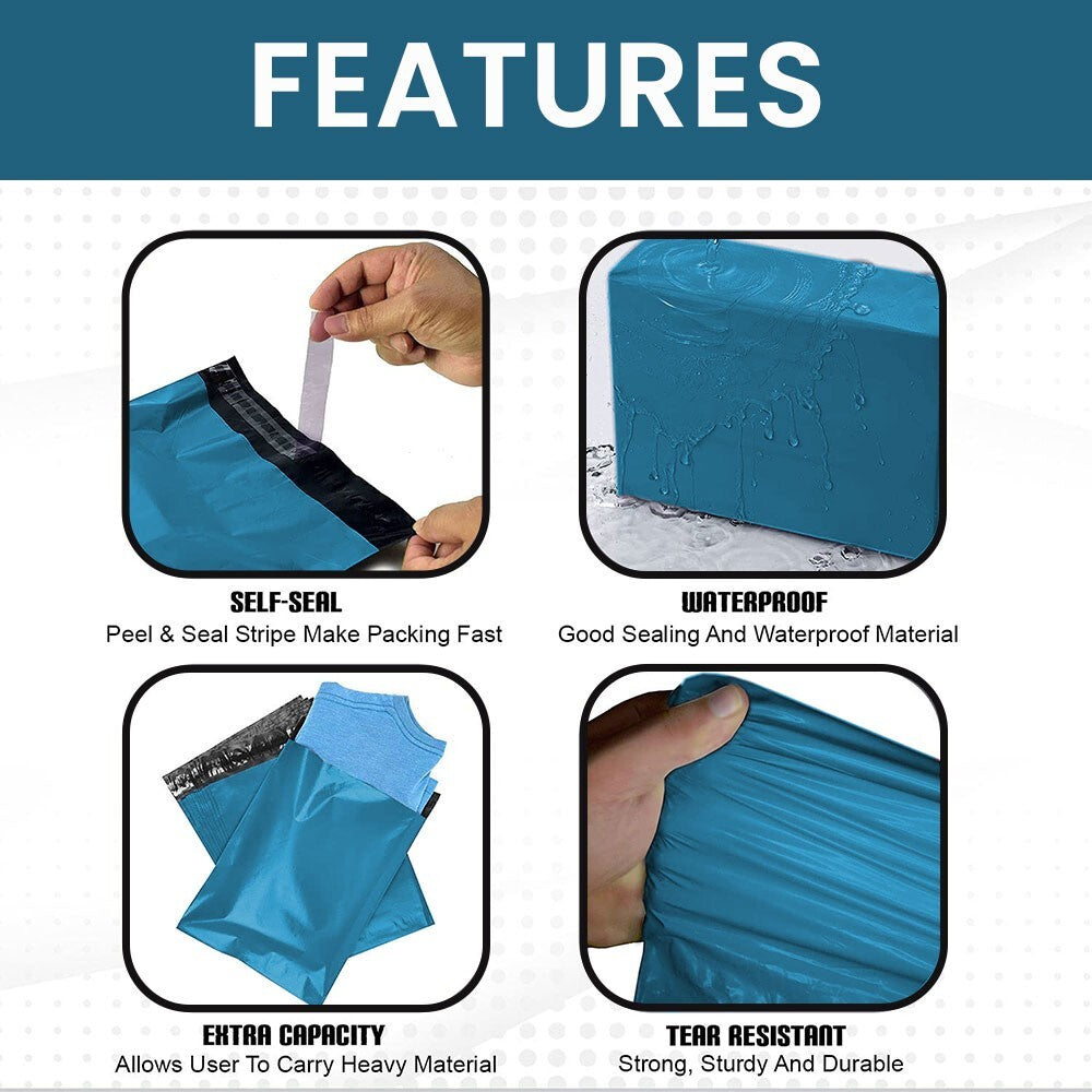 60 x Polythene Mixed Size Mailing Bag Self Seal Postage Postal (Each Size 15pcs)