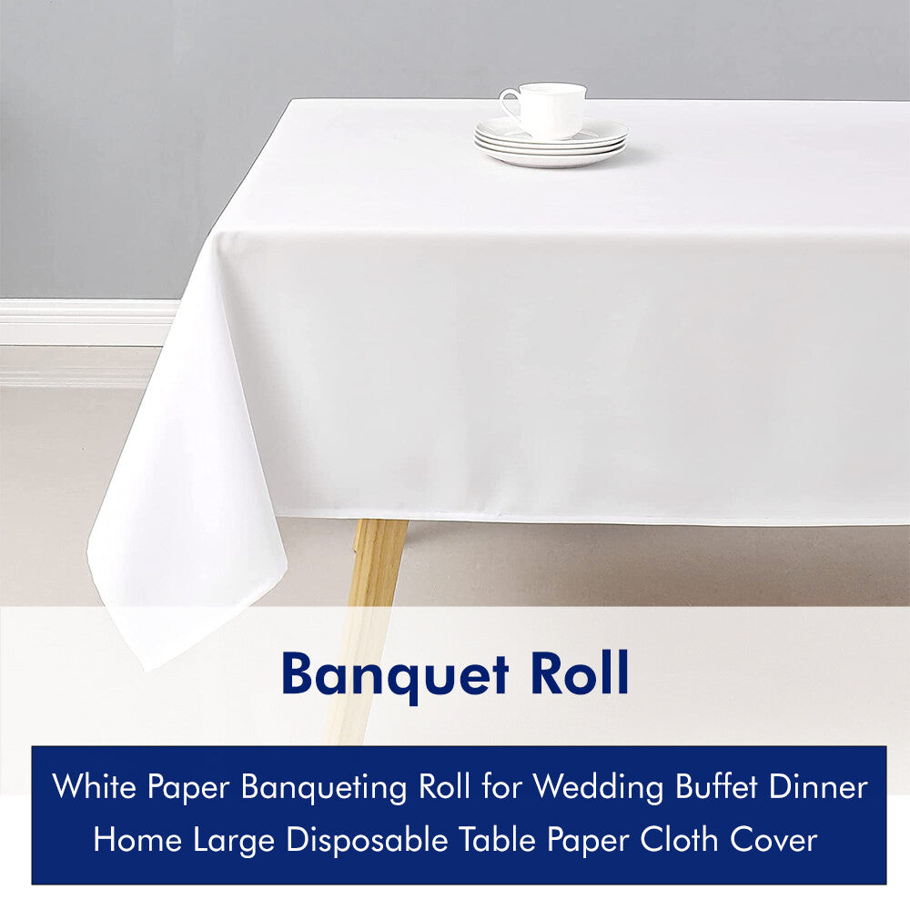 Disposable Party Tableware Set Banqueting Roll Paper Napkins Drinking Cups