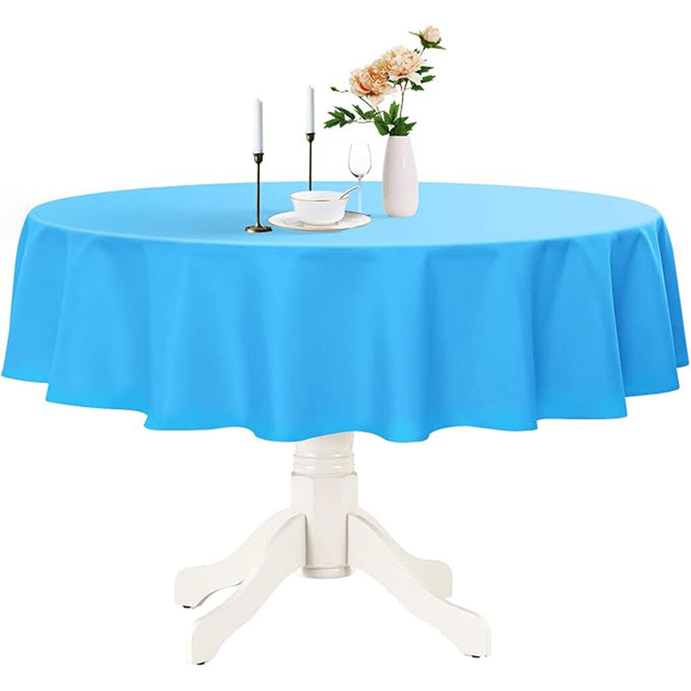 Plastic Table Cloths 84" (213cm) Heavy Duty Plastic Wipeable Table Covers