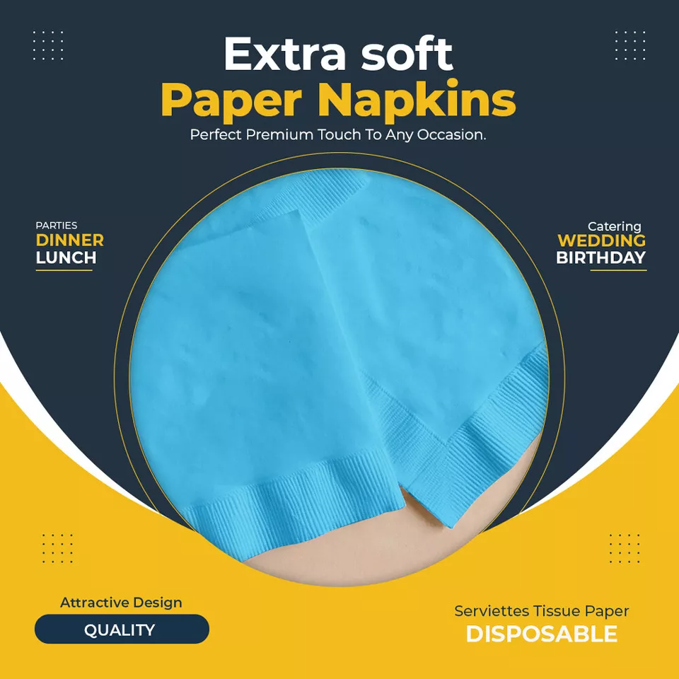 Swantex Paper Napkin 33cm x 33cm 2Ply Serviettes Tissue for Catering Parties