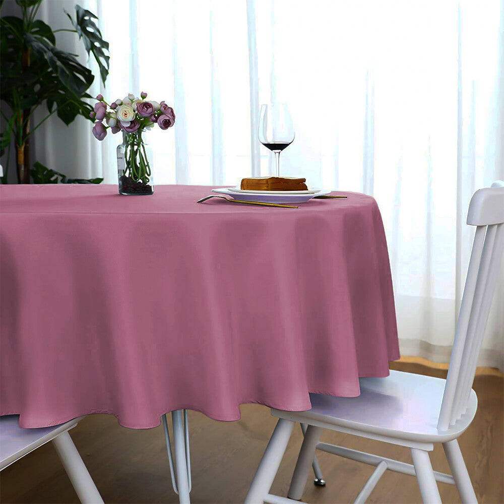 Plastic Table Cloths 84" (213cm) Heavy Duty Plastic Wipeable Table Covers