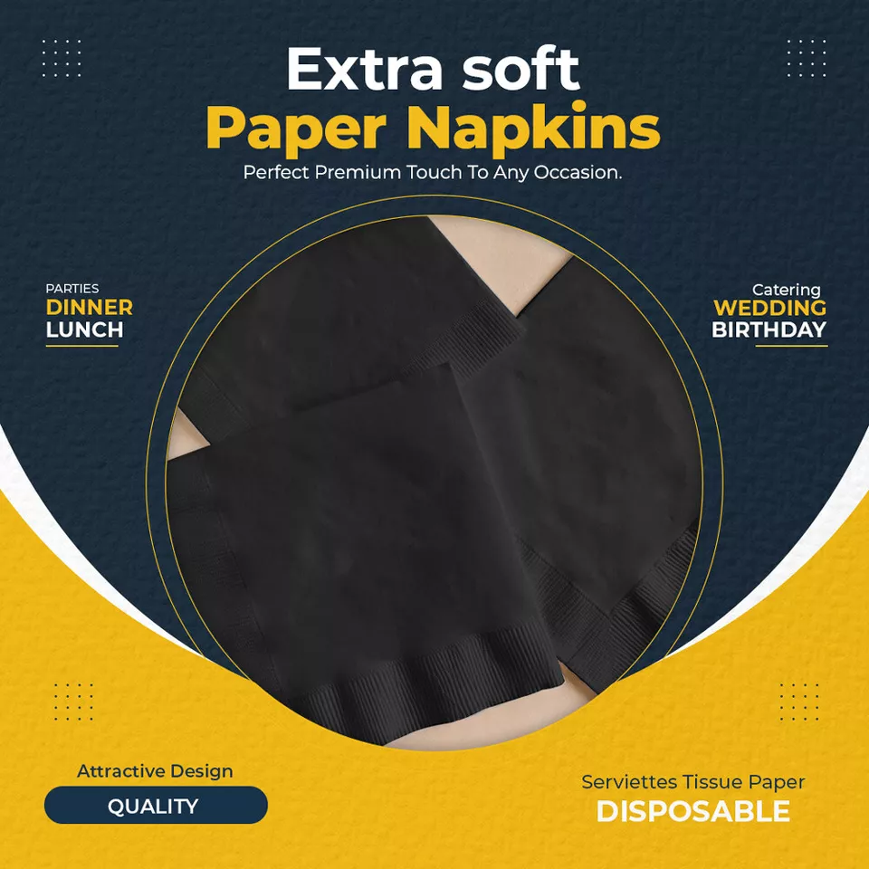 Swantex Paper Napkin 33cm x 33cm 2Ply Serviettes Tissue for Catering Parties