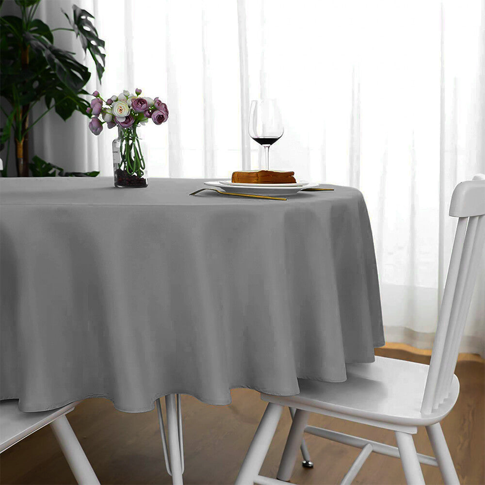 Plastic Table Cloths 84" (213cm) Heavy Duty Plastic Wipeable Table Covers