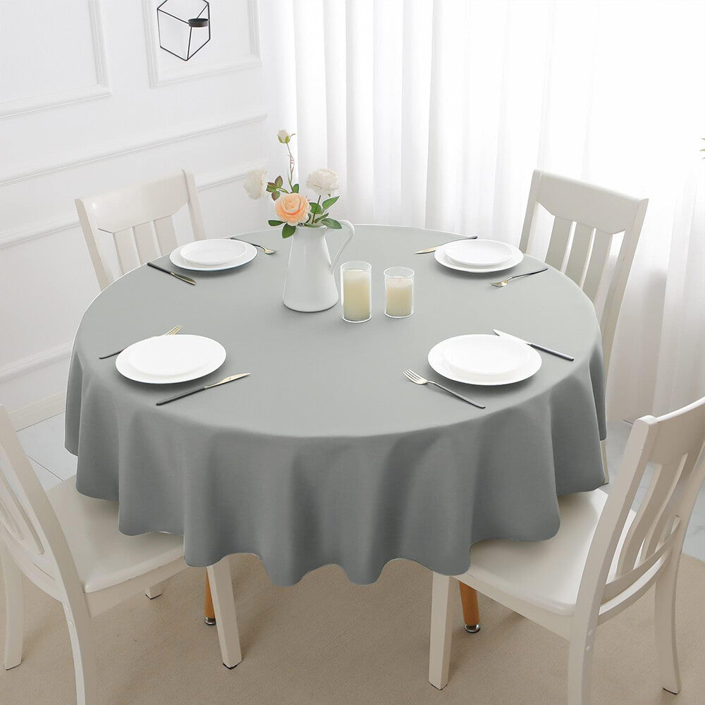 Plastic Table Cloths 84" (213cm) Heavy Duty Plastic Wipeable Table Covers